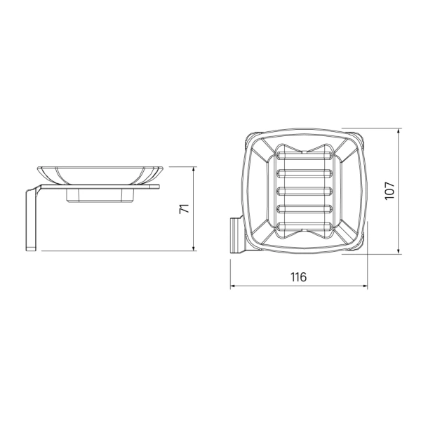 Мыльница IDDIS Slide SLIBSG0i42 матовое стекло