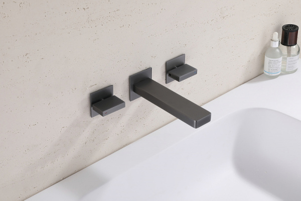 смеситель для раковины abber daheim af82122ng встраиваемый, никель