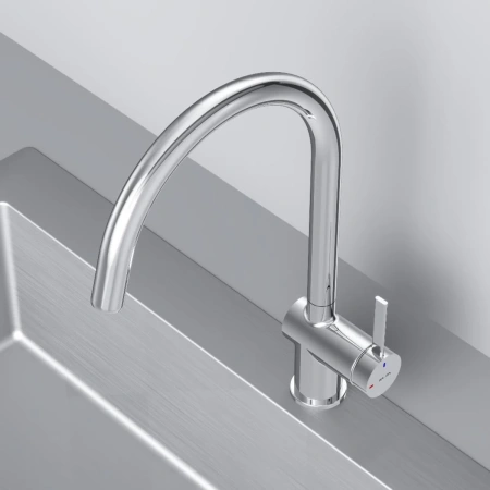 смеситель для кухни am.pm func f8f07000 coolstart, хром