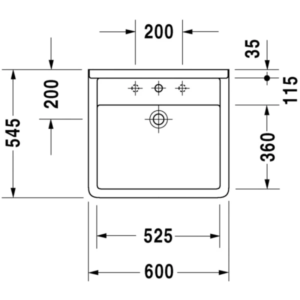 раковина подвесная 60 см duravit starck 3 030960 00 00