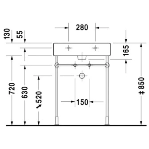 раковина подвесная duravit vero 60х47 0454600000, белая