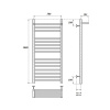 полотенцесушитель point аврора п14 pn10150sp водяной, с полкой, 50х100 см, хром