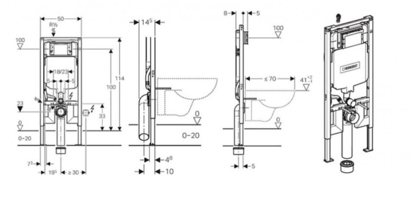 система инсталляции для унитазов geberit sigma 8 111.796.00.1