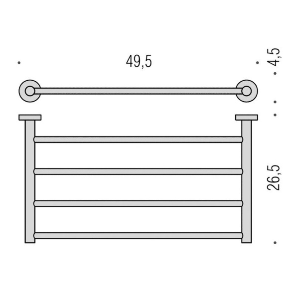 Colombo Design Plus Полотенцедержатель 49.5х26.5 см, хром