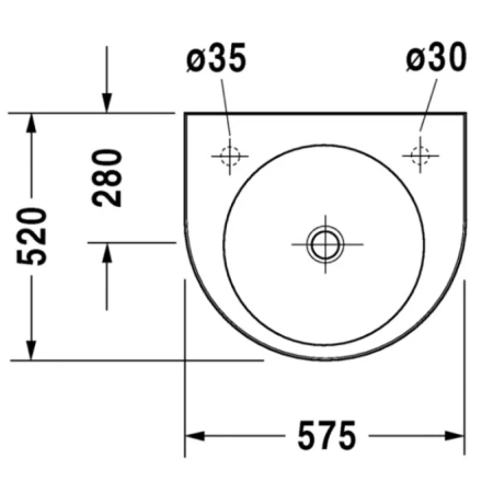 раковина подвесная duravit architec 0449580009