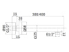 душевой кронштейн mamoli euclide 345l401 цвет хром