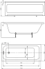 акриловая ванна aquatek eco-friendly мия 140x70 miy140-0000001 без панелей, каркаса и слив-перелива