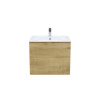 тумба с раковиной iddis bild bil60v0i95k подвесная, 60 см, дуб светлый