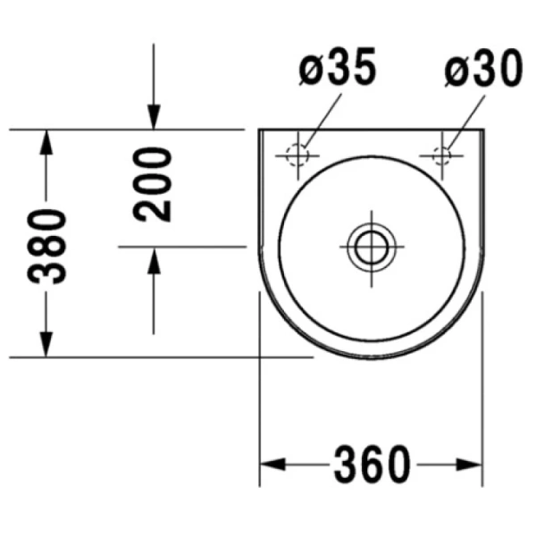 раковина подвесная duravit architec 0766350000