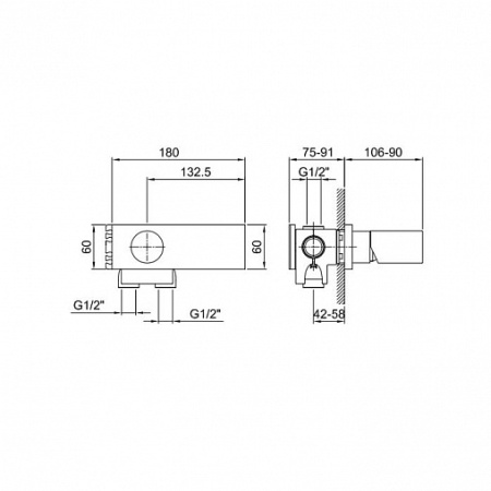 смеситель для душа fantini milano 31 02 e686b