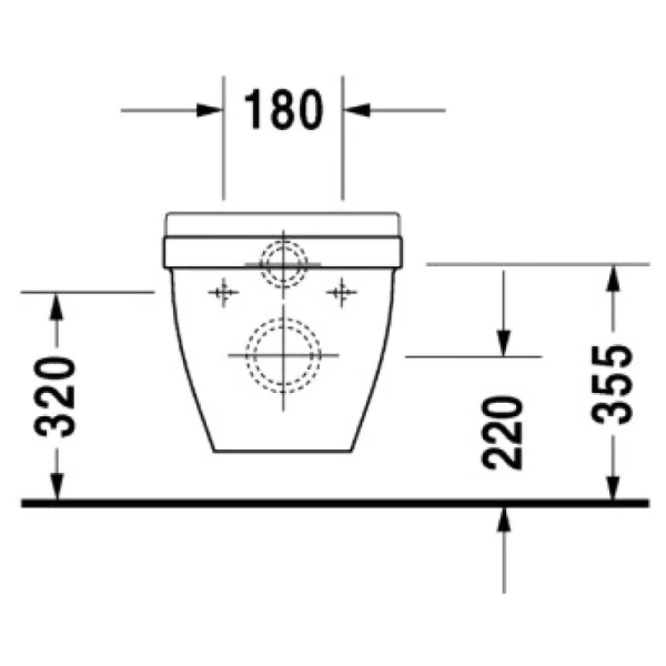 унитаз подвесной duravit starck 3 220109 00 00, без сиденья, цвет белый.