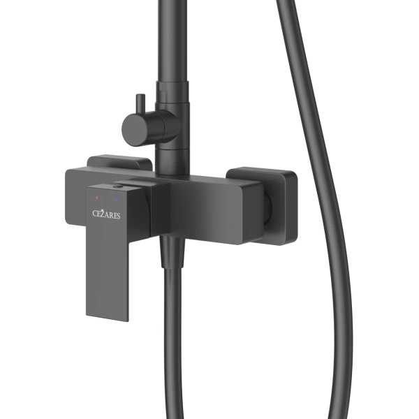 душевая система cezares slider slider-cd-nop черная матовая