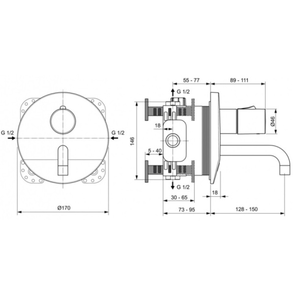 смеситель для раковины ideal standard ceraplus a6147aa