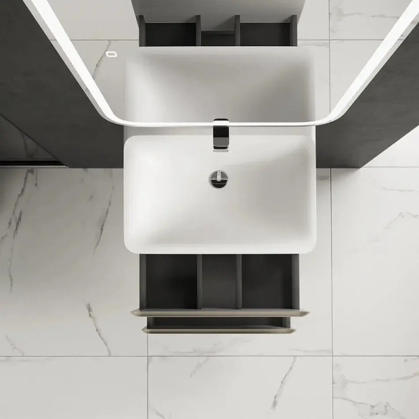 тумба под раковину aquame s4 60 aqm900460bg подвесная цвет бежевый