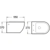 унитаз подвесной santiline sl-5002b с сиденьем микролифт, черный глянец