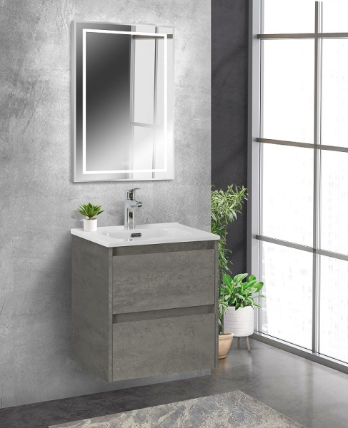 зеркало belbagno kraft 50 spc-kraft-500-800-led-tch-warm с подсветкой сатин с сенсорным выключателем и подогревом