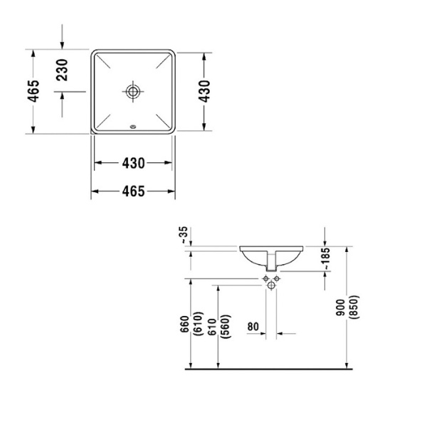 раковина встраиваемая duravit starck 3 305430000