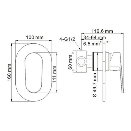 душевая система wasserkraft a12028 цвет хром