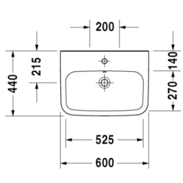 раковина подвесная 60 см duravit durastyle 2319600000