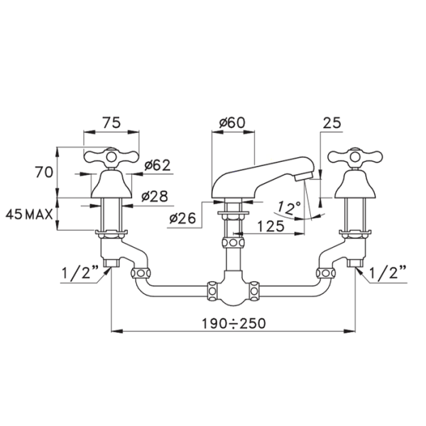 смеситель для раковины stella roma rm 00009 cr00