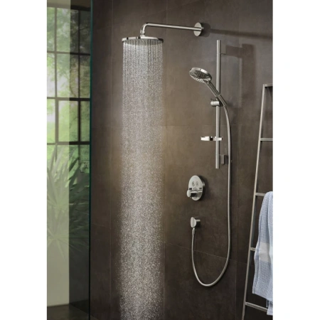 душевой гарнитур hansgrohe raindance select s 120 3j powderrain/unica's puro 650 27654000