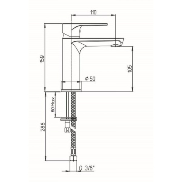 смеситель для раковины paini flat kk kkcr205lmkm цвет хром