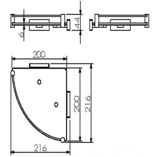 Полка угловая 21,6 х21,6 см Langberger Alster 10951B