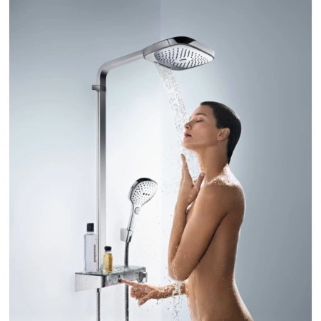 душевая система hansgrohe raindance select e 300 3jet showerpipe 27127000