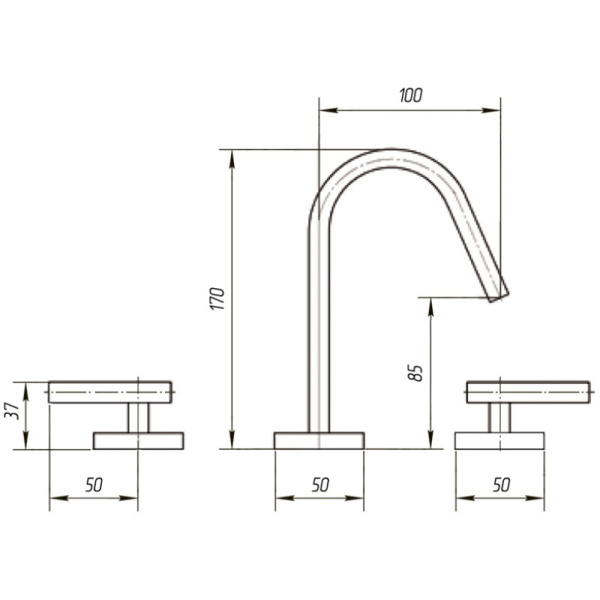 смеситель для раковины migliore syntesi ml.sns-7912.cr