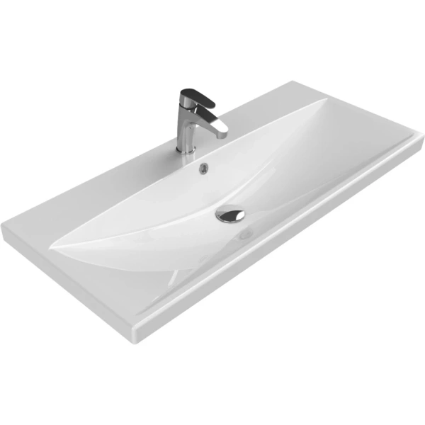 раковина belbagno bb-0324-100-lvb встраиваемая, 100x45 см, цвет белая