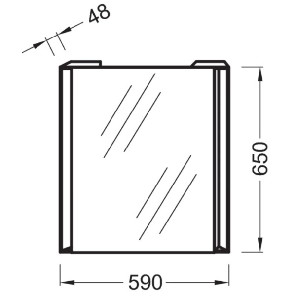 зеркало 59x65 см jacob delafon reve eb575-nf