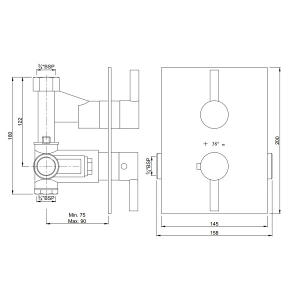 термостат для душа jaquar florentine flr-chr-5651