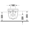 унитаз подвесной безободковый duravit starck 3 42250900a1, с сиденьем микролифт, цвет белый.