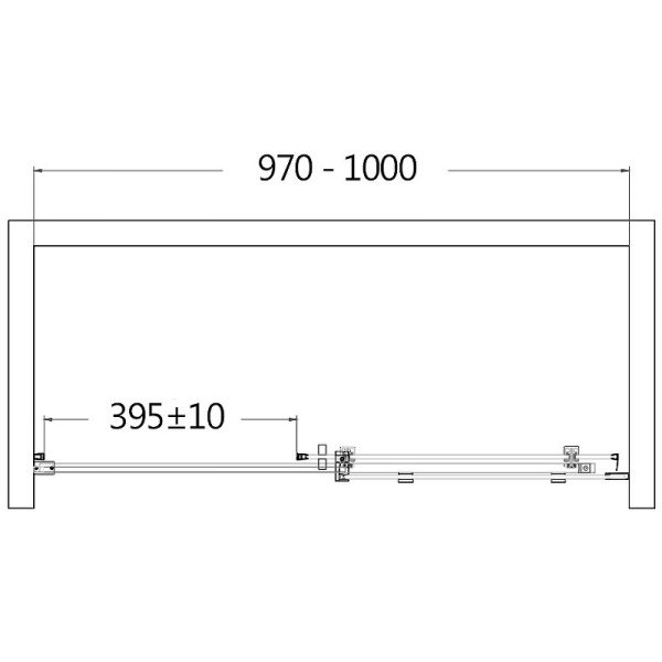душевая дверь aquame 100 aqm4803-10 профиль хром, стекло прозрачное