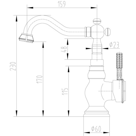 смеситель для раковины lemark jasmine lm6644orb черная бронза