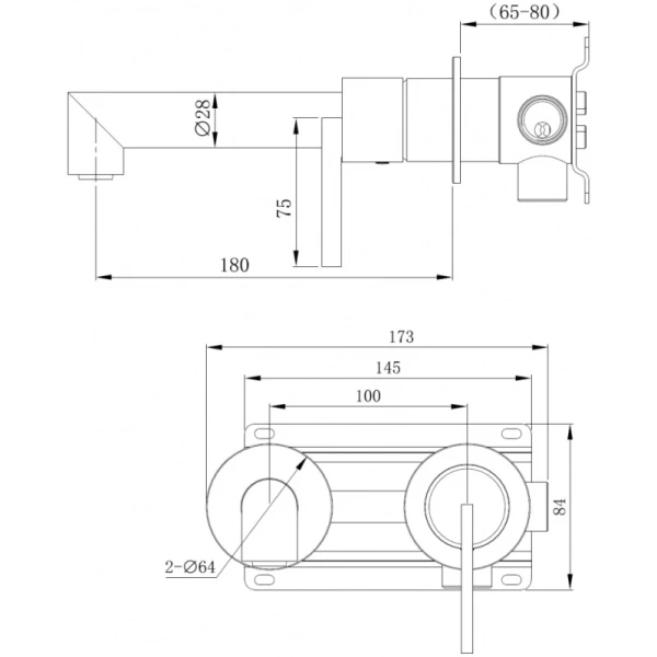 смеситель для раковины abber perfekte 316 af8a12bg встраиваемый, золотой матовый