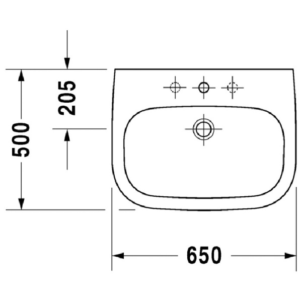 раковина подвесная duravit d-code 23106500302