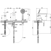 смеситель gessi via manzoni 38634#299 для ванны, на борт, на 3 отверстия, цвет черный xl