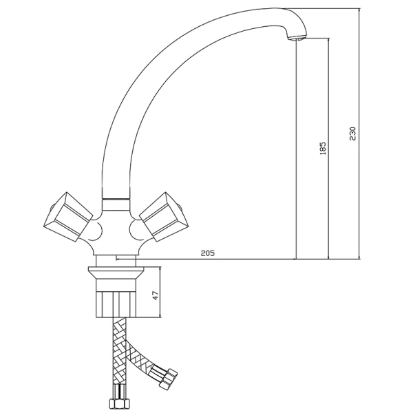 смеситель для кухни славен город серия-е сл-дв-е11