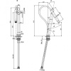 смеситель для кухни fima carlo frattini galileo f7050cr, цвет хром