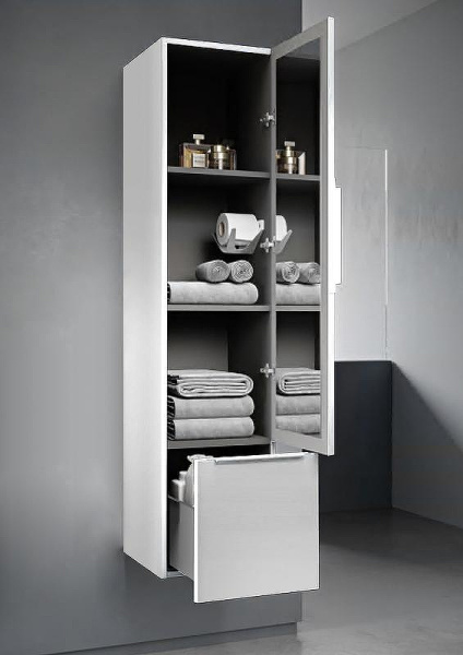 шкаф пенал cezares premium 35 55501 подвесной bianco opaco