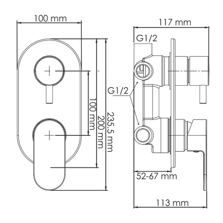 душевая система wasserkraft dinkel a175819 цвет хром