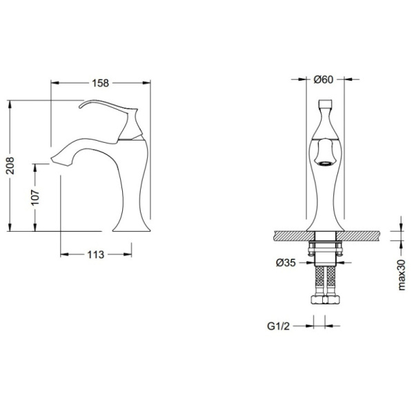 смеситель для раковины schein pure 46217/8027001