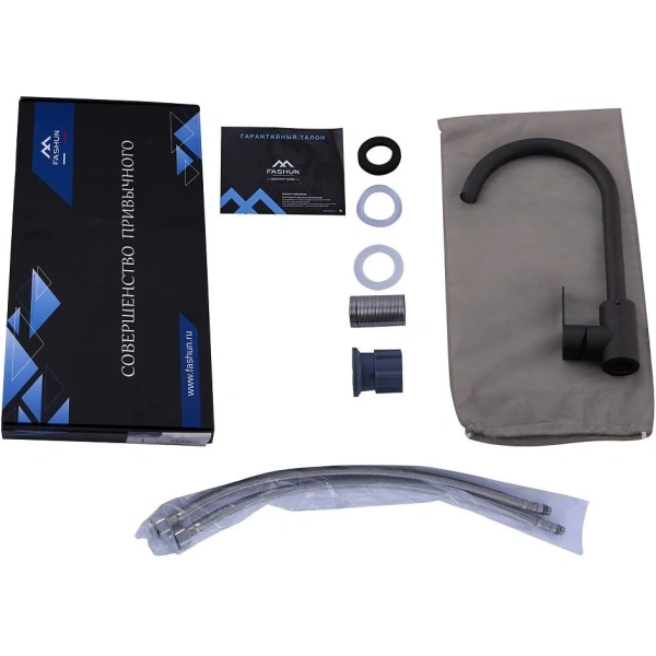 смеситель для кухни fashun a54001n-37 черный