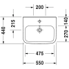 раковина подвесная 55 см duravit durastyle 2319550000