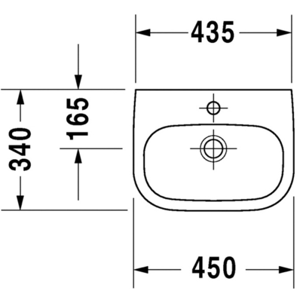 раковина подвесная duravit d-code 07074500002