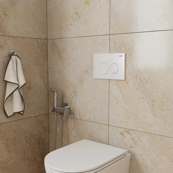 кнопка смыва для инсталляции d&k bayern db1529016.2 для унитаза, пластик, цвет матовый белый