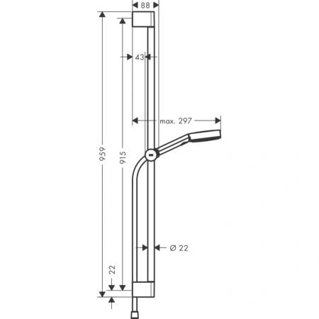 душевой гарнитур hansgrohe pulsify select 105 3jet relaxation ecosmart 24171700