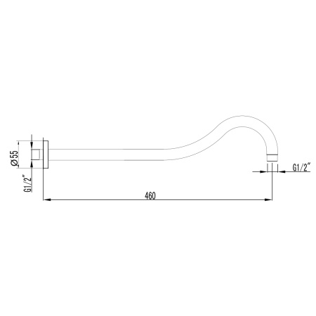 кронштейн для верхнего душа lemark lm4887c хром