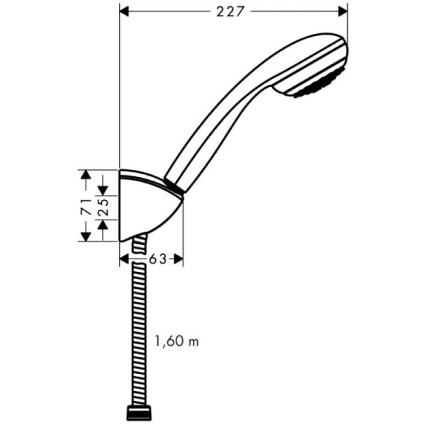 душевой набор hansgrohe crometta 85 1jet 27577000